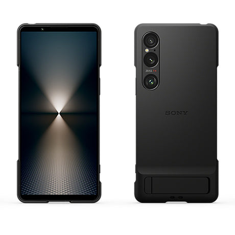 Sony Alkuperäinen Sony Xperia 1 VI Kuori Style Cover with Stand Musta