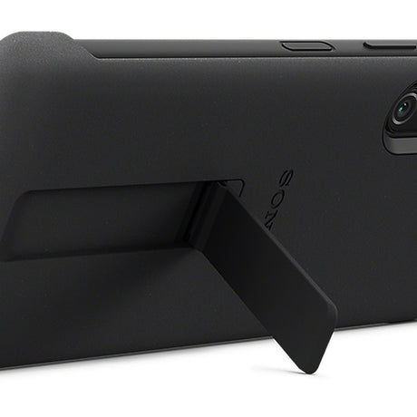 Sony Alkuperäinen Sony Xperia 10 V Kuori Style Cover with Stand Musta