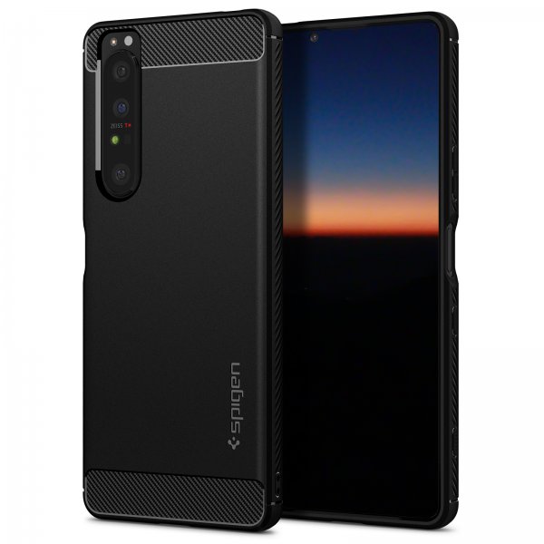 Spigen Sony Xperia 1 III -suojakuori Rugged Armor Matte Black