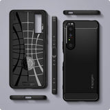 Spigen Sony Xperia 1 III -suojakuori Rugged Armor Matte Black