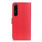 Sony Xperia 1 V Kotelo Litsi Punainen