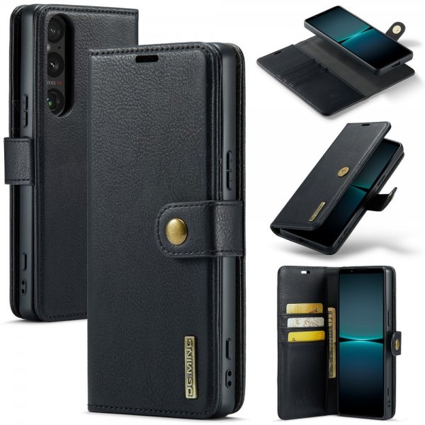 Dg.Ming Sony Xperia 1 VI Kotelo irrotettavalla kuorella, musta