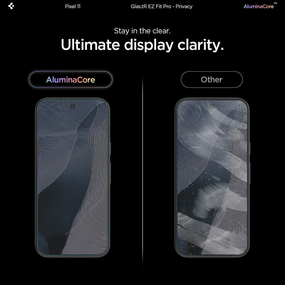 Spigen Google Pixel 10/Google Pixel 11 Skärmskydd GLAS.tR EZ Fit Pro Privacy 2-pack