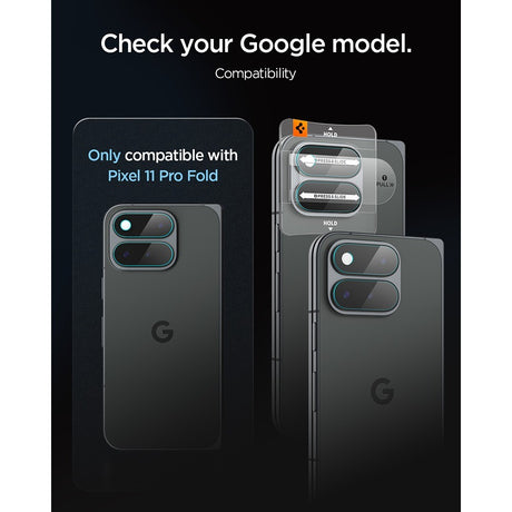 Spigen Google Pixel 11 Pro Fold Kameran linssinsuojus GLAS.tR EZ Fit Optik Pro 2-pack