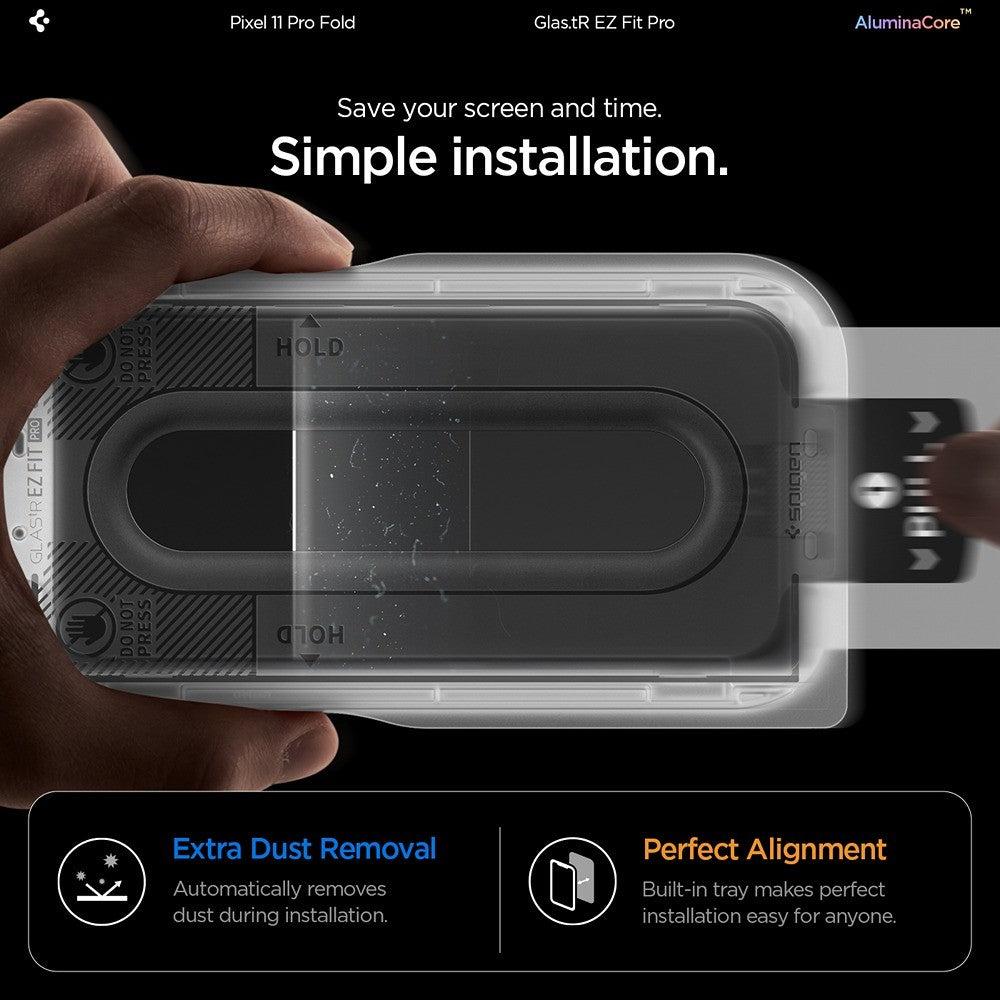 Spigen Google Pixel 11 Pro Fold Skärmskydd GLAS.tR EZ Fit Pro 2-pack