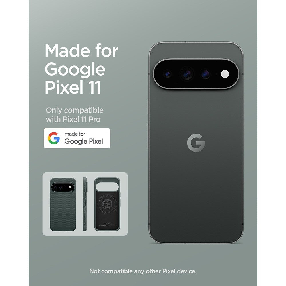 Spigen Google Pixel 11 Pro Skal Liquid Air MagFit Abyss Green