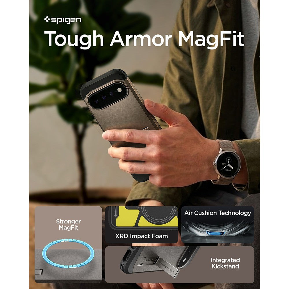 Spigen Google Pixel 11 Pro XL Skal Tough Armor MagFit Gunmetal