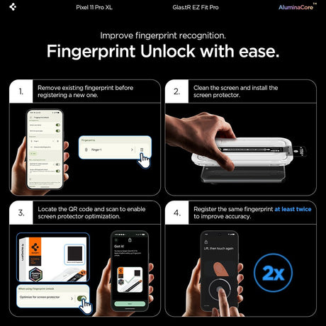 Spigen Google Pixel 11 Pro XL Näytönsuoja GLAS.tR EZ Fit Pro 2-pack