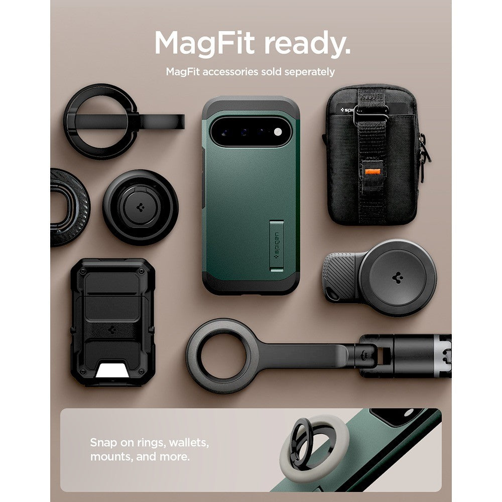 Spigen Google Pixel 11 Kuori Tough Armor MagFit Abyss Green