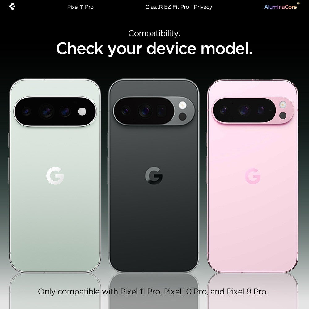 Spigen Google Pixel 9 Pro/10 Pro/11 Pro Skärmskydd GLAS.tR EZ Fit Pro Privacy 2-pack