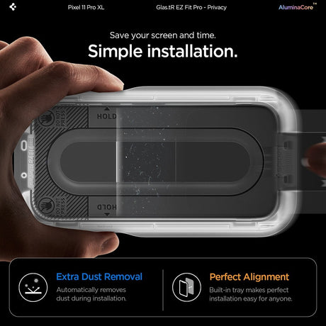 Spigen Google Pixel 9 Pro XL/10 Pro XL/Pixel 11 Pro XL Näytönsuoja GLAS.tR EZ Fit Pro Privacy 2-pack