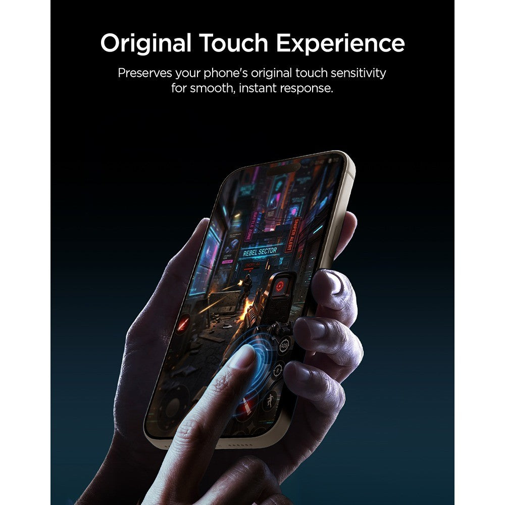Spigen iPhone 16 Pro/17/17 Pro/18 Pro Näytönsuoja Glas.tR EZ Fit Pro 2-pack