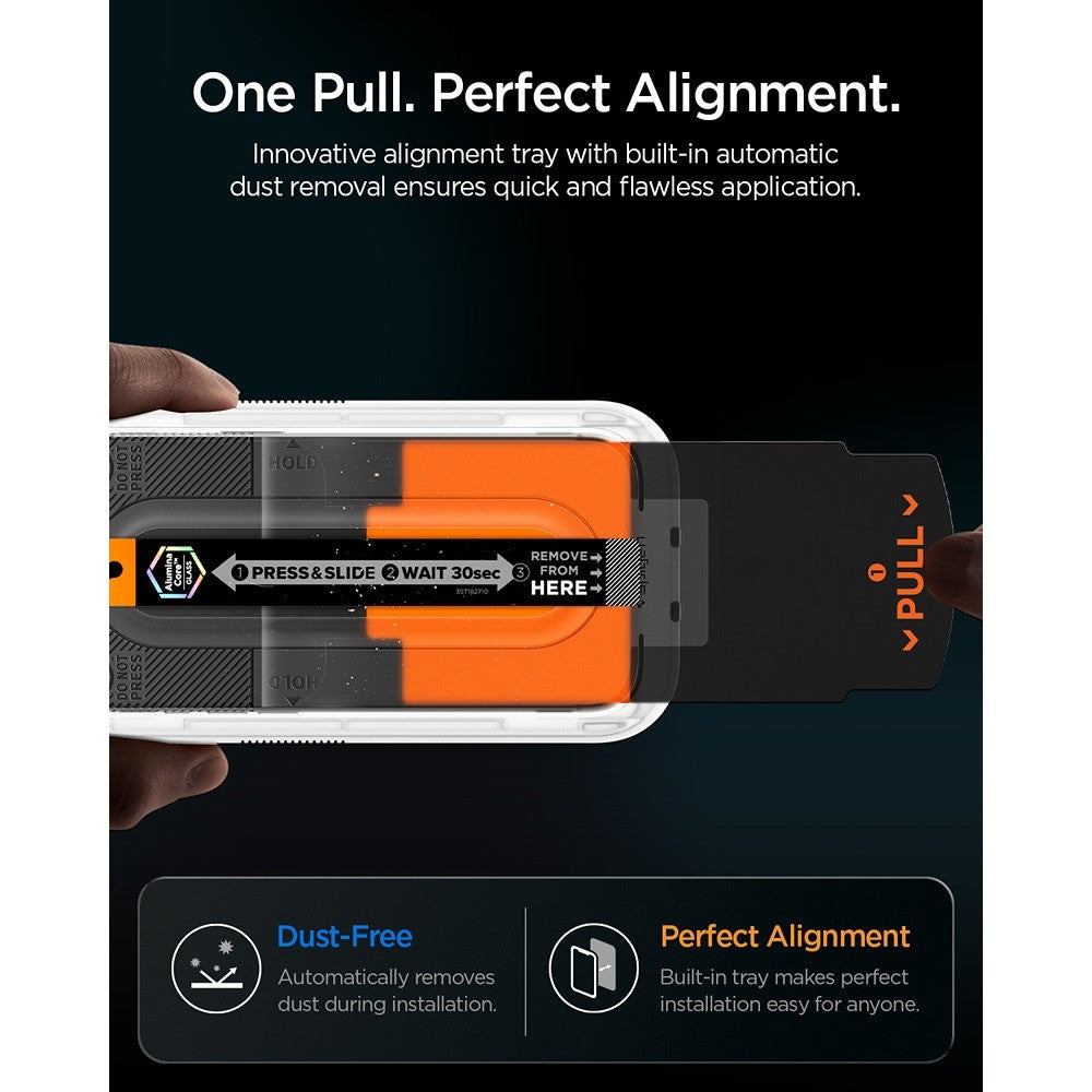 Spigen iPhone 16 Pro/17/17 Pro/18 Pro Näytönsuoja Glas.tR EZ Fit Pro 2-pack