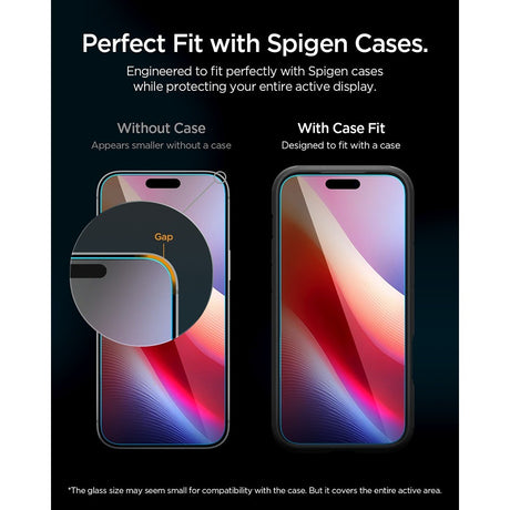 Spigen iPhone 16 Pro Max/17 Pro Max/18 Pro Max Näytönsuoja Glas.tR EZ Fit Pro 2-pack