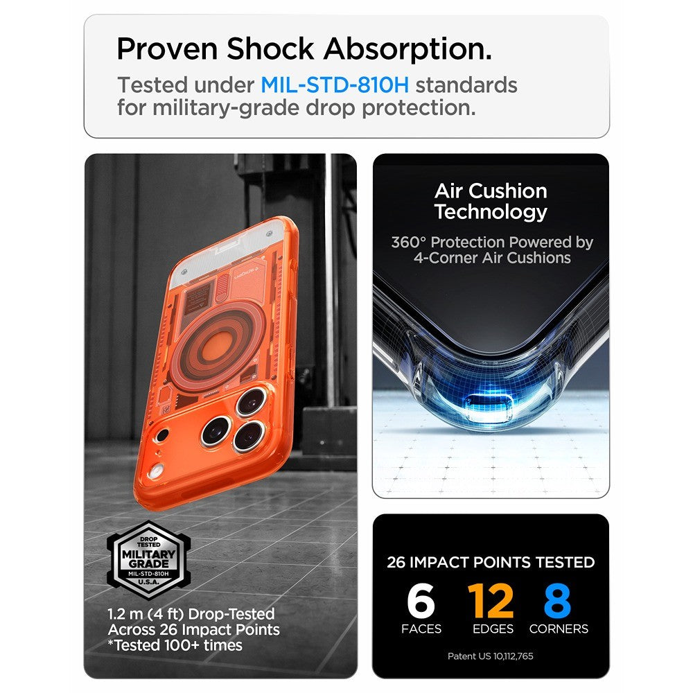 Spigen iPhone 17 Pro/iPhone 18 Pro Kuori Classic C1 MagFit Tangerine