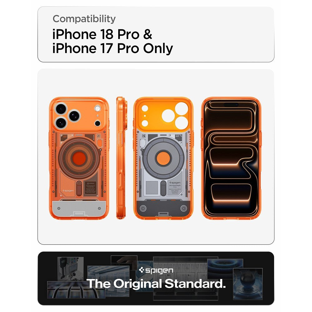 Spigen iPhone 17 Pro/iPhone 18 Pro Kuori Classic C1 MagFit Tangerine