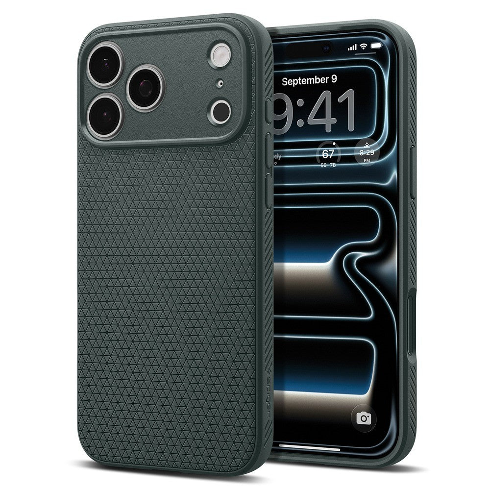 Spigen iPhone 17 Pro/iPhone 18 Pro Kuori Liquid Air Syvänvihreä