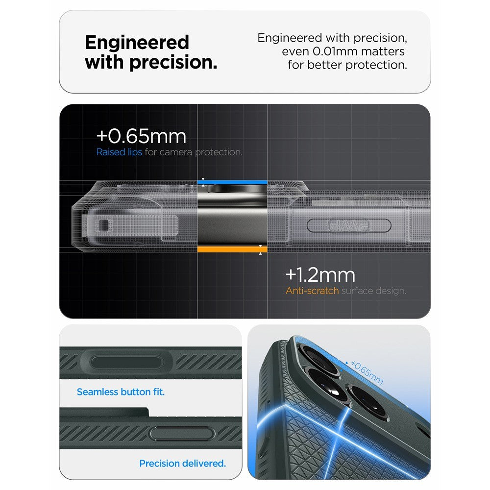 Spigen iPhone 17 Pro/iPhone 18 Pro Kuori Liquid Air Syvänvihreä