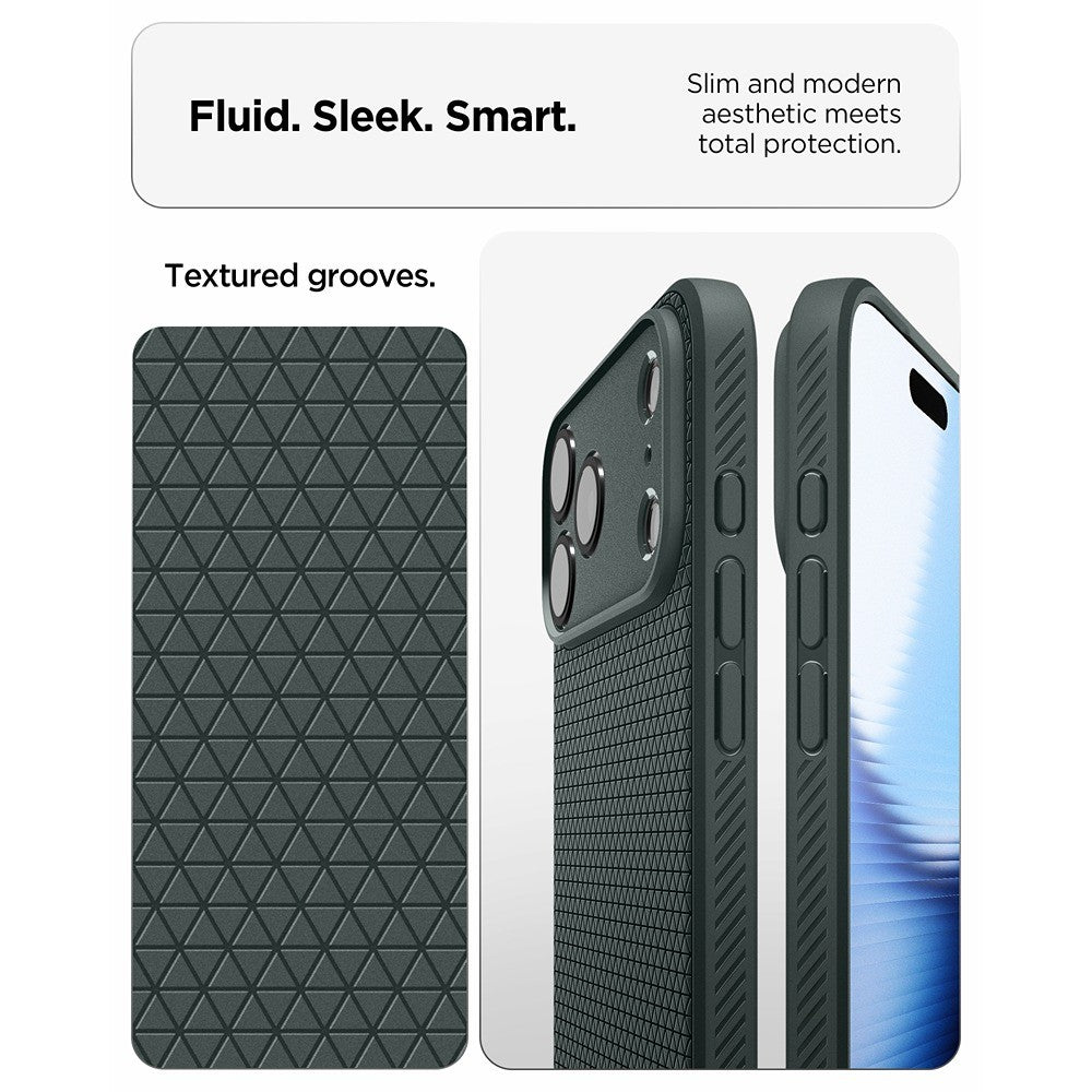 Spigen iPhone 17 Pro/iPhone 18 Pro Kuori Liquid Air Syvänvihreä