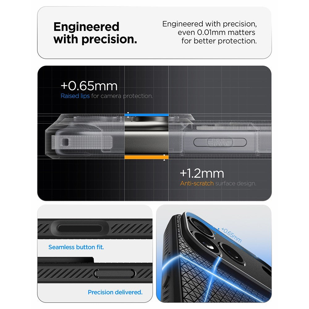 Spigen iPhone 17 Pro/iPhone 18 Pro Kuori Liquid Air Matta Musta