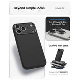 Spigen iPhone 17 Pro/iPhone 18 Pro Kuori Liquid Air Matta Musta