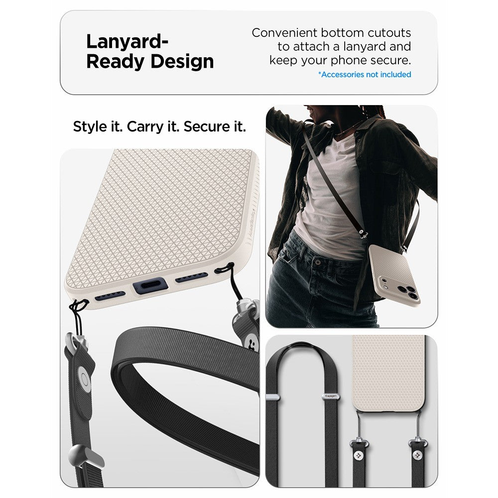 Spigen iPhone 17 Pro/iPhone 18 Pro Kuori Liquid Air Luonnollinen Titaani