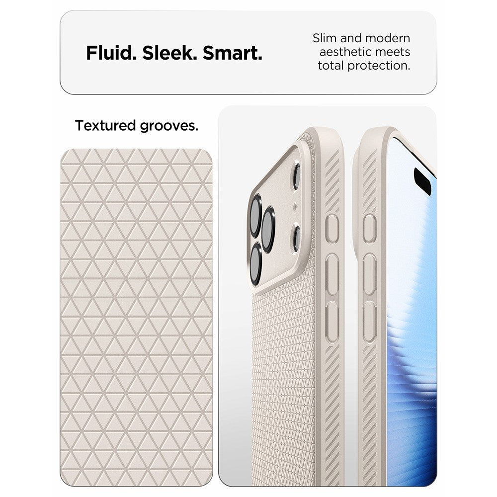 Spigen iPhone 17 Pro/iPhone 18 Pro Kuori Liquid Air Luonnollinen Titaani