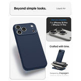 Spigen iPhone 17 Pro/iPhone 18 Pro Kuori Liquid Air Laivastonsininen