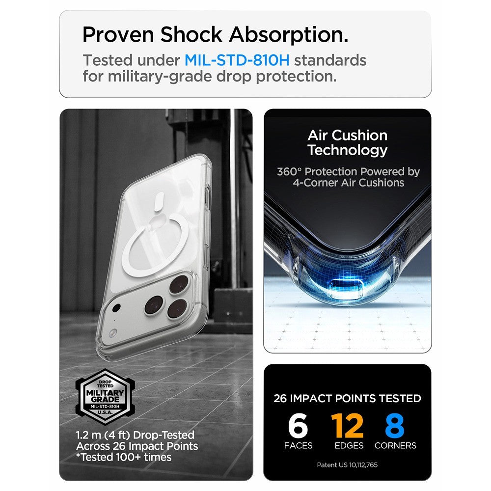 Spigen iPhone 17 Pro/iPhone 18 Pro Kuori Liquid Crystal MagFit Clear White