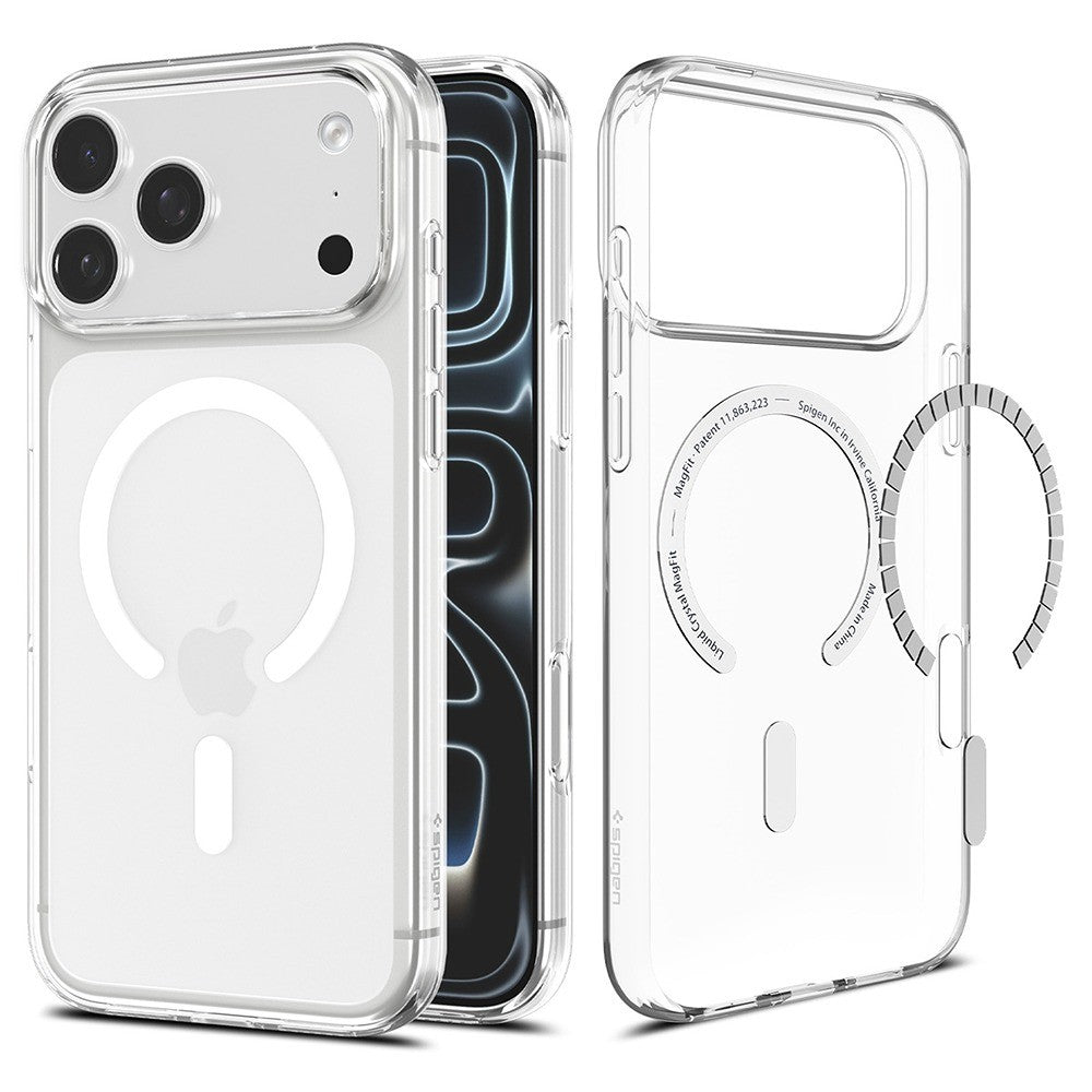 Spigen iPhone 17 Pro/iPhone 18 Pro Kuori Liquid Crystal MagFit Clear White