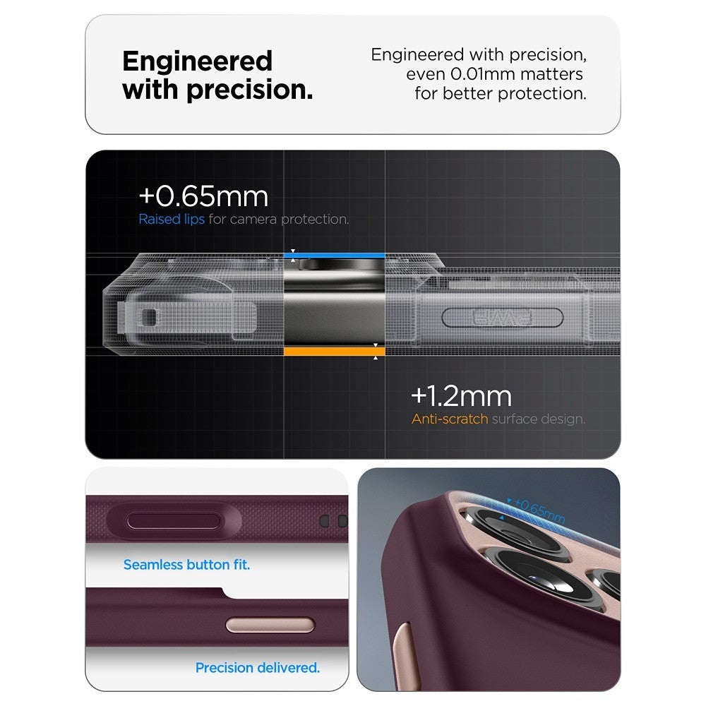 Spigen iPhone 17 Pro/iPhone 18 Pro Kuori Nano Pop MagFit Burgundy Bean