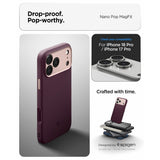 Spigen iPhone 17 Pro/iPhone 18 Pro Kuori Nano Pop MagFit Burgundy Bean
