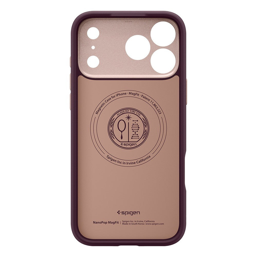 Spigen iPhone 17 Pro/iPhone 18 Pro Kuori Nano Pop MagFit Burgundy Bean