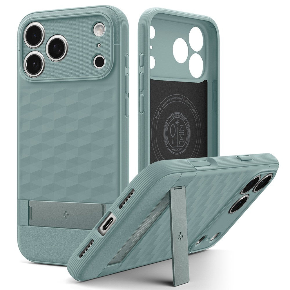 Spigen iPhone 17 Pro/iPhone 18 Pro Kuori Parallax S MagFit Salvianvihreä