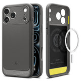 Spigen iPhone 17 Pro/iPhone 18 Pro Kuori Rugged Armor MagFit Harmaa