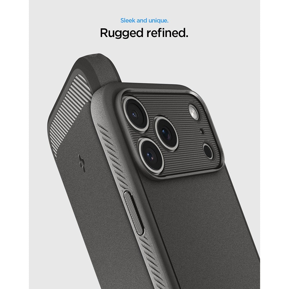 Spigen iPhone 17 Pro/iPhone 18 Pro Kuori Rugged Armor MagFit Harmaa