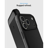Spigen iPhone 17 Pro/iPhone 18 Pro Kuori Rugged Armor MagFit Matta Musta