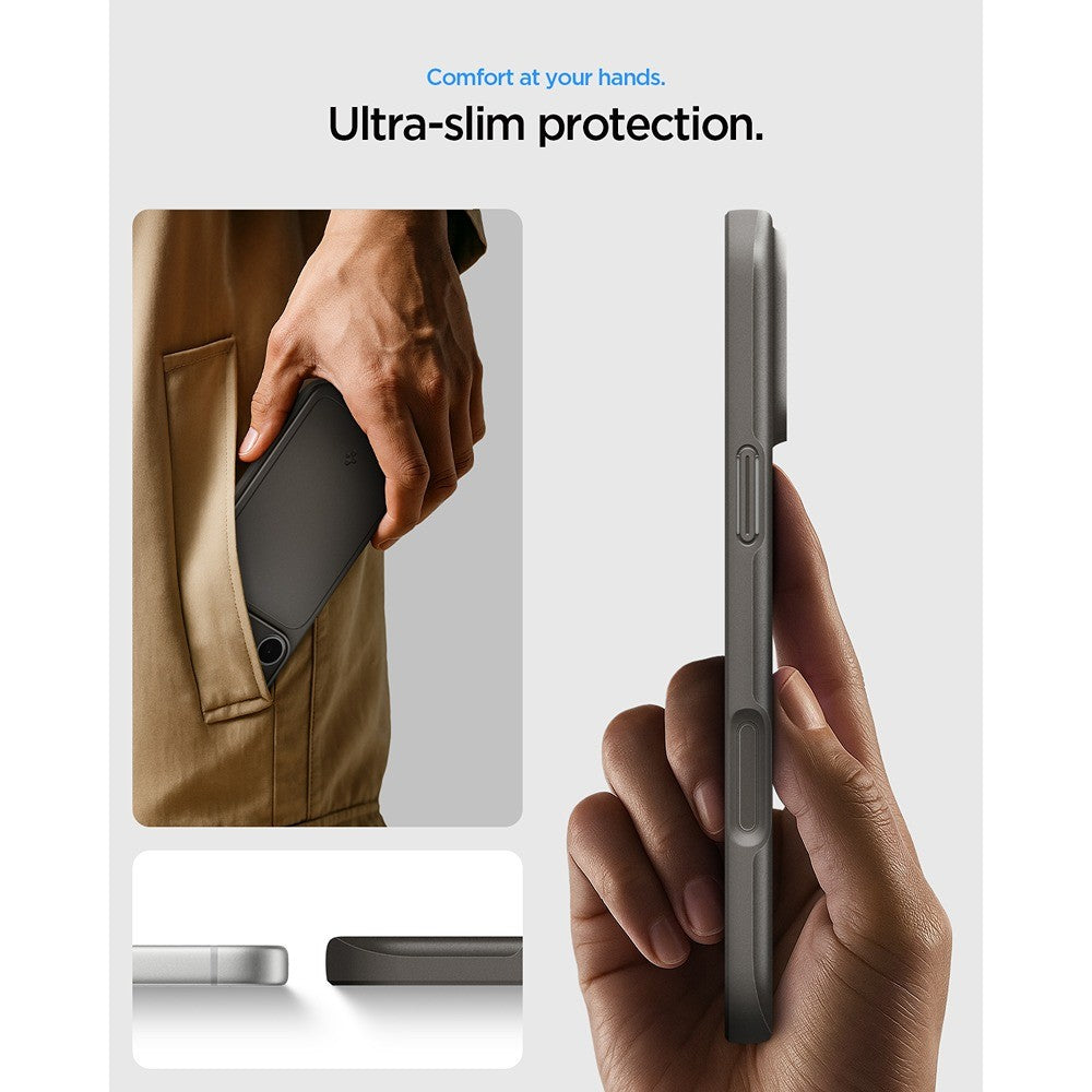 Spigen iPhone 17 Pro/iPhone 18 Pro Kuori Thin Fit MagFit Gunmetal