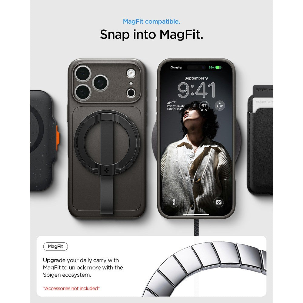 Spigen iPhone 17 Pro/iPhone 18 Pro Kuori Thin Fit MagFit Gunmetal