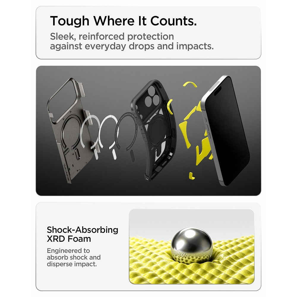 Spigen iPhone 17 Pro/iPhone 18 Pro Kuori Tough Armor T MagFit Gunmetal