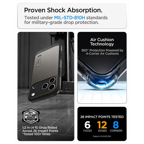 Spigen iPhone 17 Pro/iPhone 18 Pro Kuori Tough Armor T MagFit Gunmetal