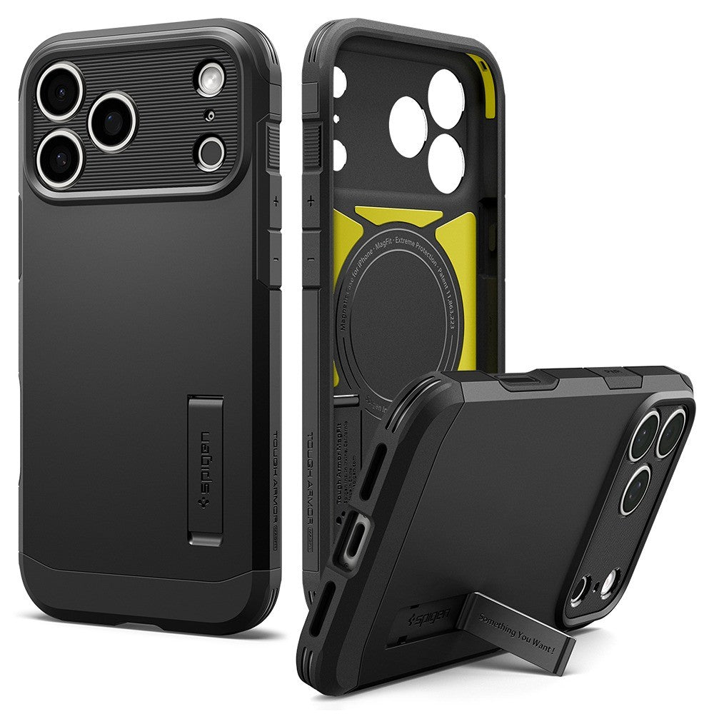 Spigen iPhone 17 Pro/iPhone 18 Pro Kuori Tough Armor T MagFit Musta