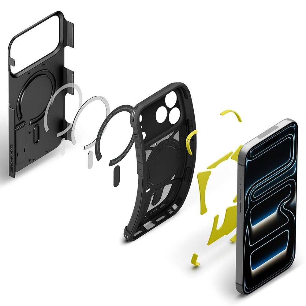 Spigen iPhone 17 Pro/iPhone 18 Pro Kuori Tough Armor T MagFit Musta