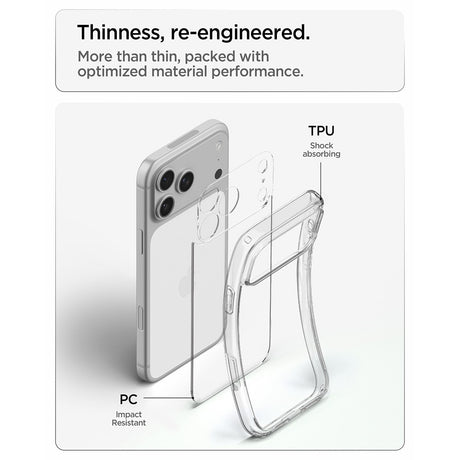 Spigen iPhone 17 Pro/iPhone 18 Pro Kuori Ultra Hybrid Crystal Clear