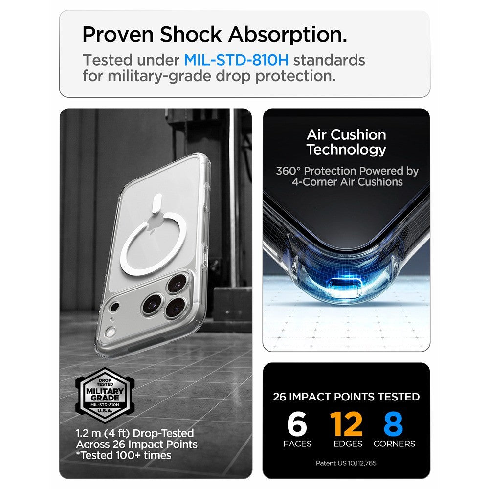 Spigen iPhone 17 Pro/iPhone 18 Pro Kuori Ultra Hybrid MagFit Clear White