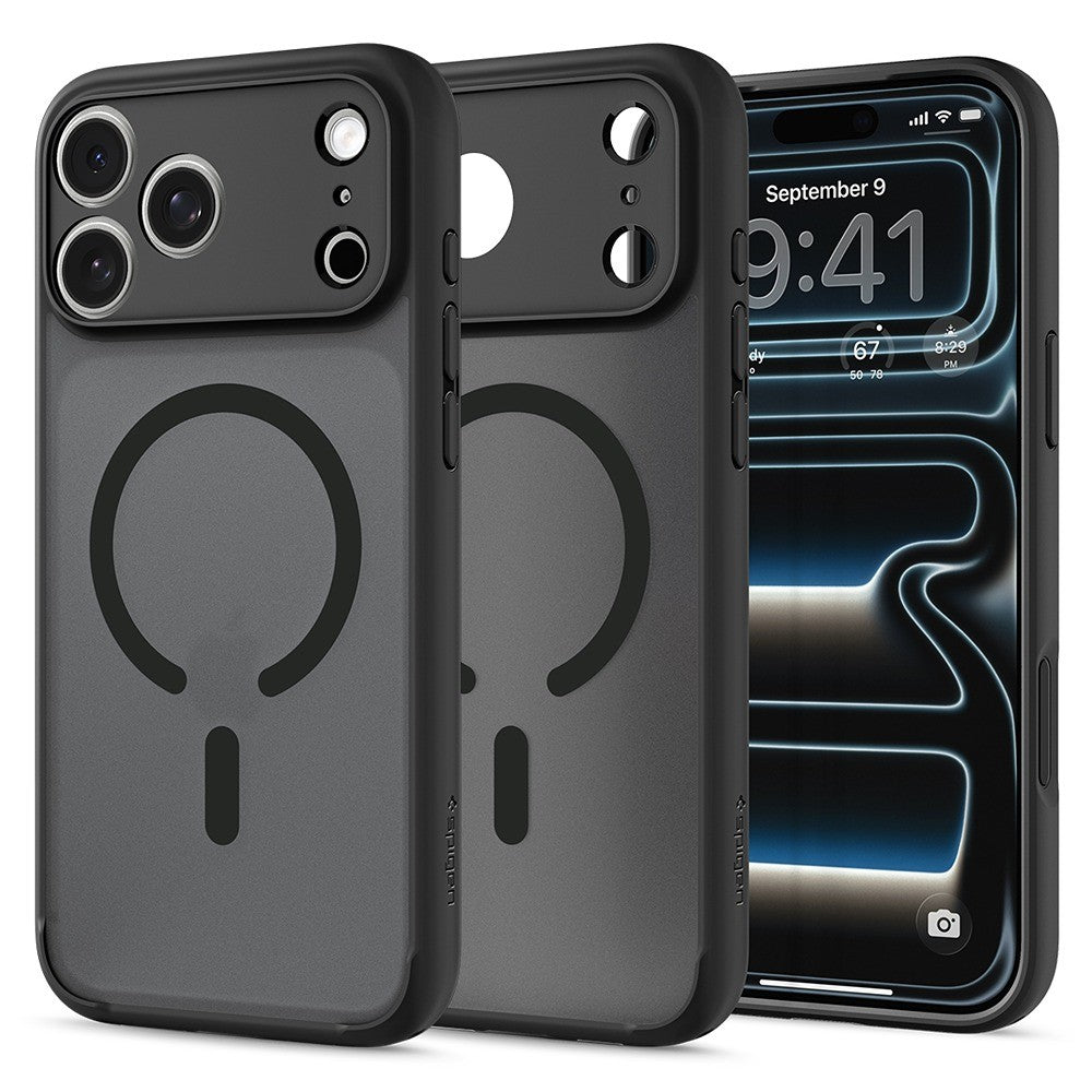 Spigen iPhone 17 Pro/iPhone 18 Pro Kuori Ultra Hybrid MagFit Huurteinen Musta