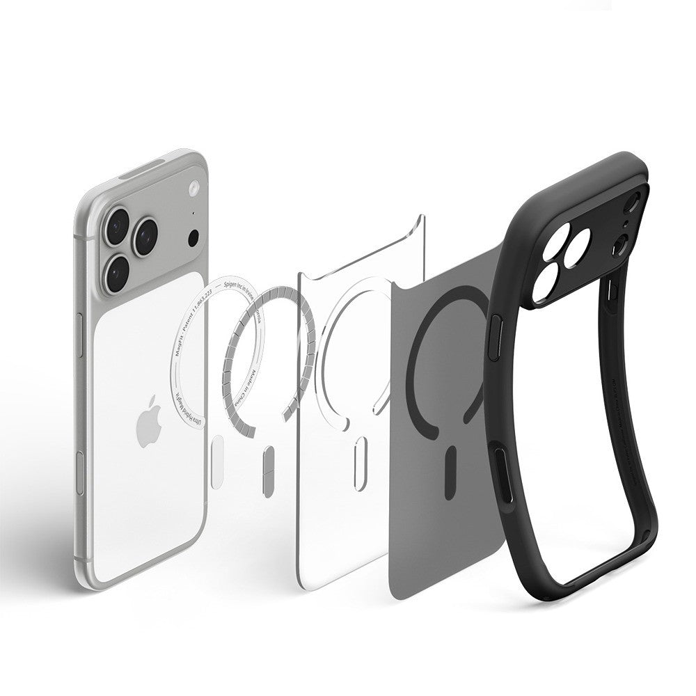 Spigen iPhone 17 Pro/iPhone 18 Pro Kuori Ultra Hybrid MagFit Huurteinen Musta