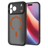 Spigen iPhone 17 Pro/iPhone 18 Pro Kuori Ultra Hybrid MagFit Huurteinen Musta Oranssi