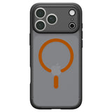 Spigen iPhone 17 Pro/iPhone 18 Pro Kuori Ultra Hybrid MagFit Huurteinen Musta Oranssi