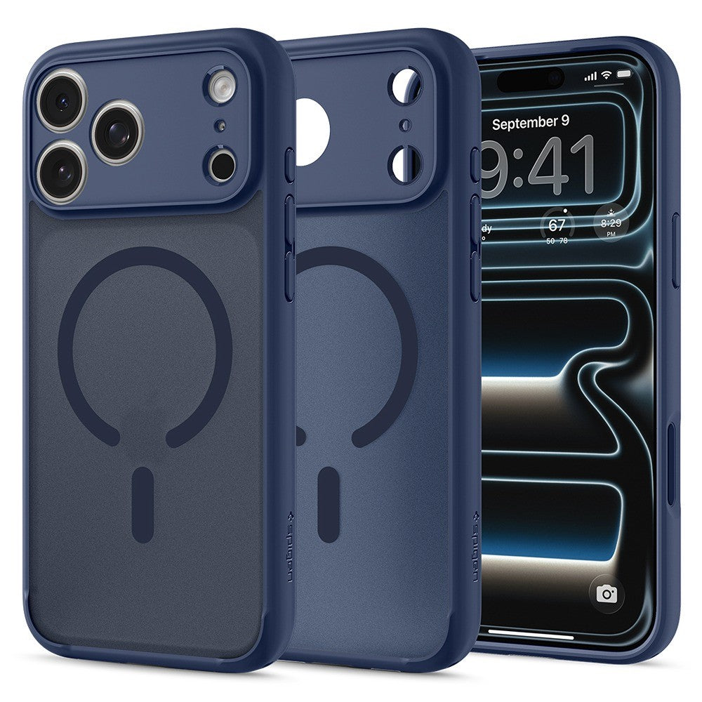 Spigen iPhone 17 Pro/iPhone 18 Pro Kuori Ultra Hybrid MagFit Frost Deep Blue